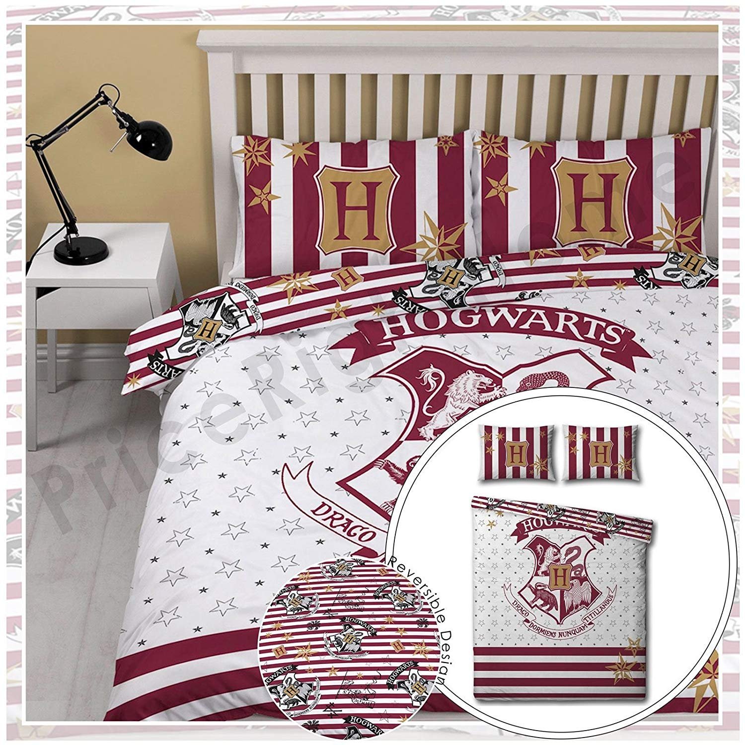 Harry Potter Muggles' Double Duvet Set – Reversible Two Sided Hogwarts Large Print Design - £16.99 - AmazonUK